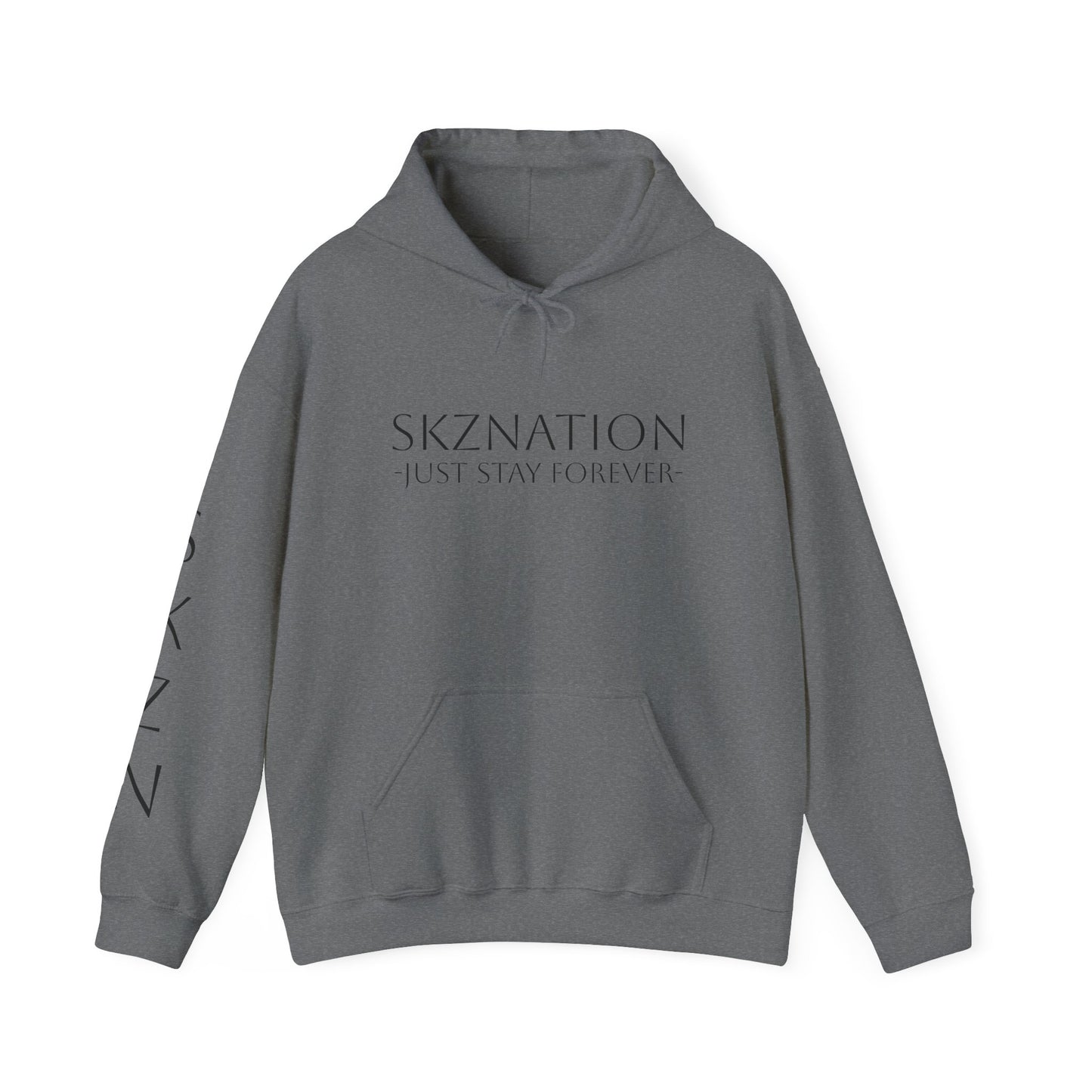 SKZNATION Unisex Hooded Sweatshirt - Just Stay Forever, Colorful Heart Design