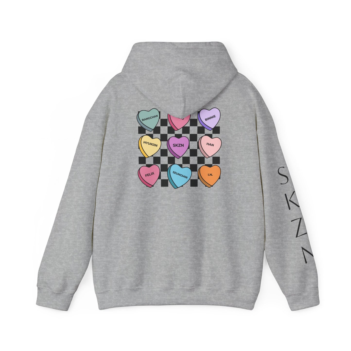 SKZNATION Unisex Hooded Sweatshirt - Just Stay Forever, Colorful Heart Design