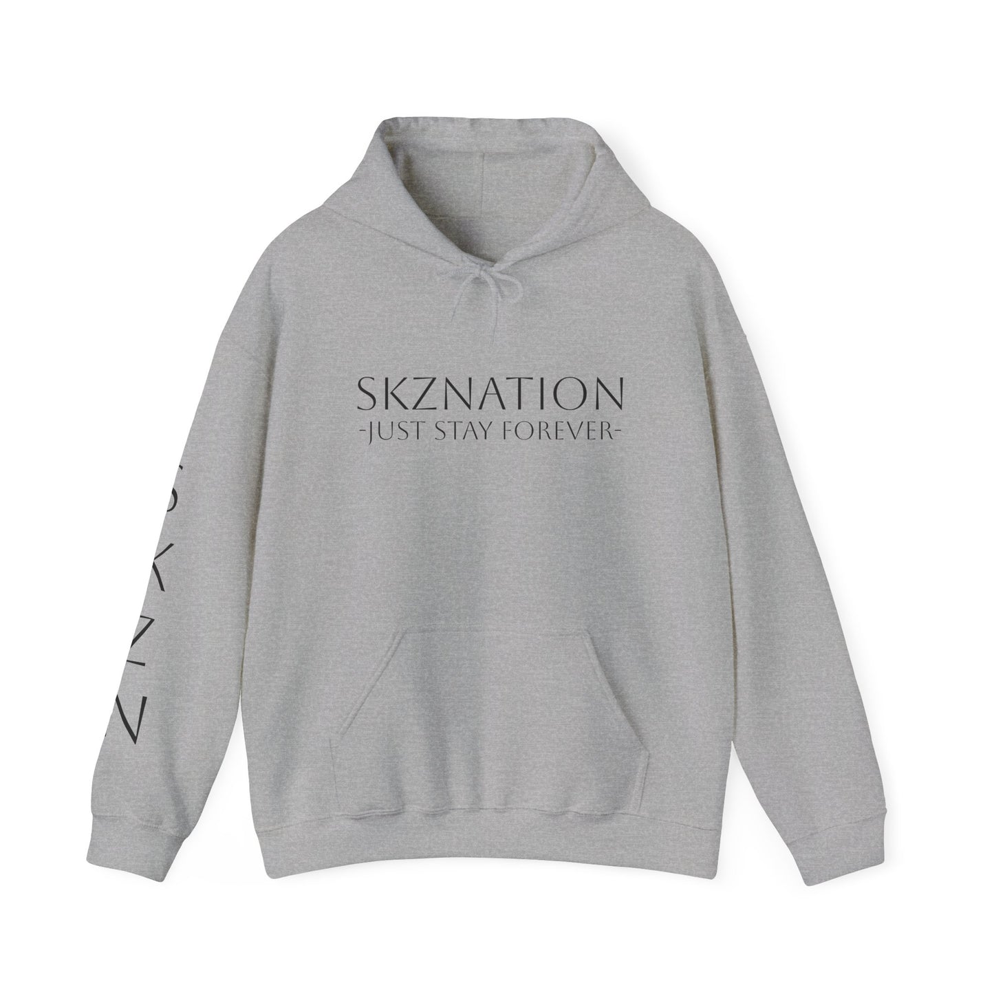 SKZNATION Unisex Hooded Sweatshirt - Just Stay Forever, Colorful Heart Design