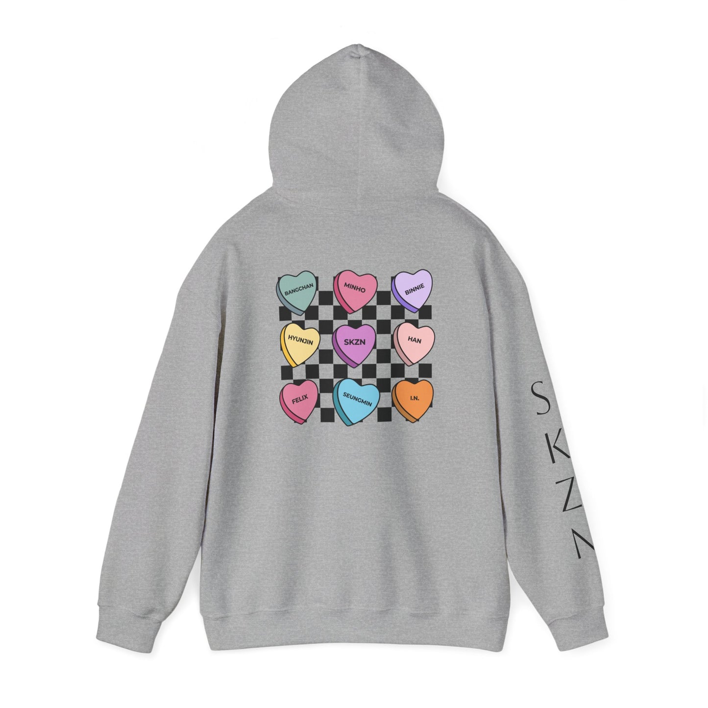 SKZNATION Unisex Hooded Sweatshirt - Just Stay Forever, Colorful Heart Design