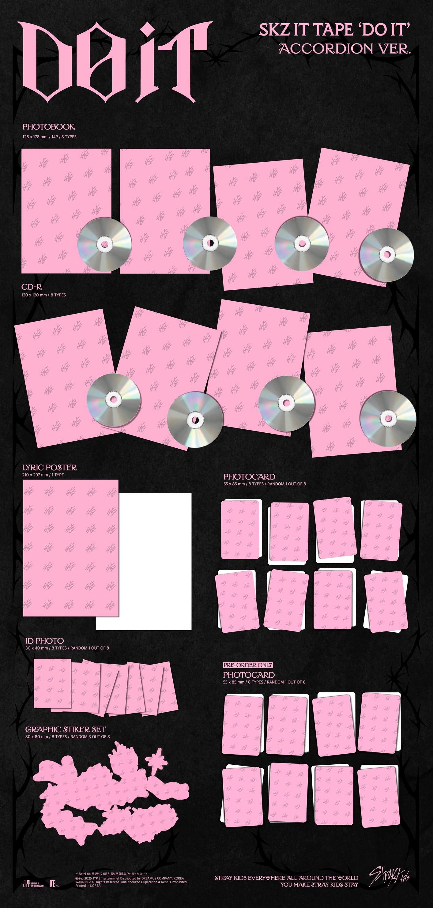 [POB]Stray Kids(스트레이 키즈) "DO IT" ALBUM ACCORDION VER.