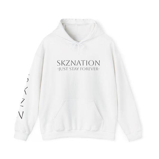SKZNATION Unisex Hooded Sweatshirt - Just Stay Forever, Colorful Heart Design