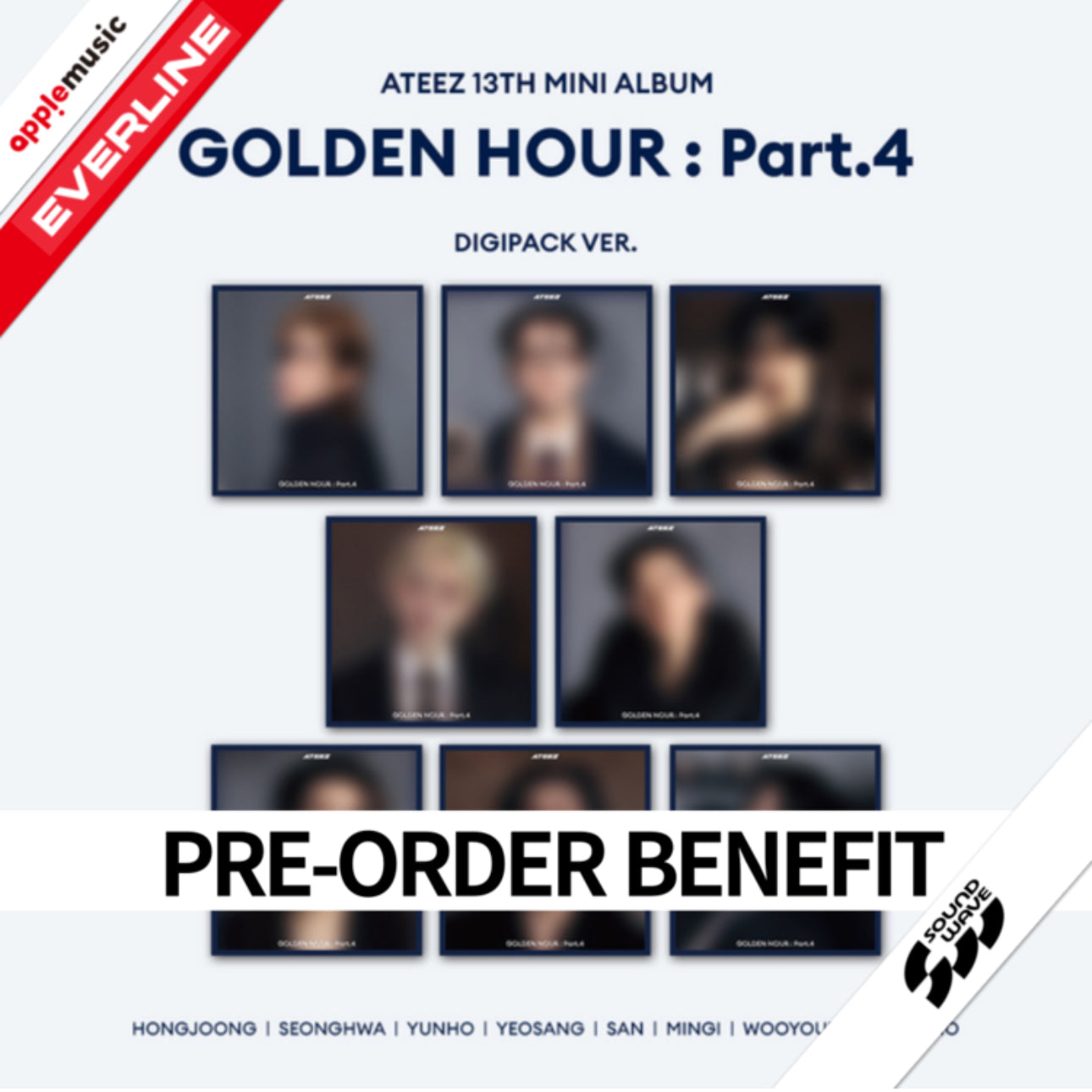 [PRE-ORDER] ATEEZ - 13th Mini Album [GOLDEN HOUR : Part.4] (DIGIPACK Ver.)