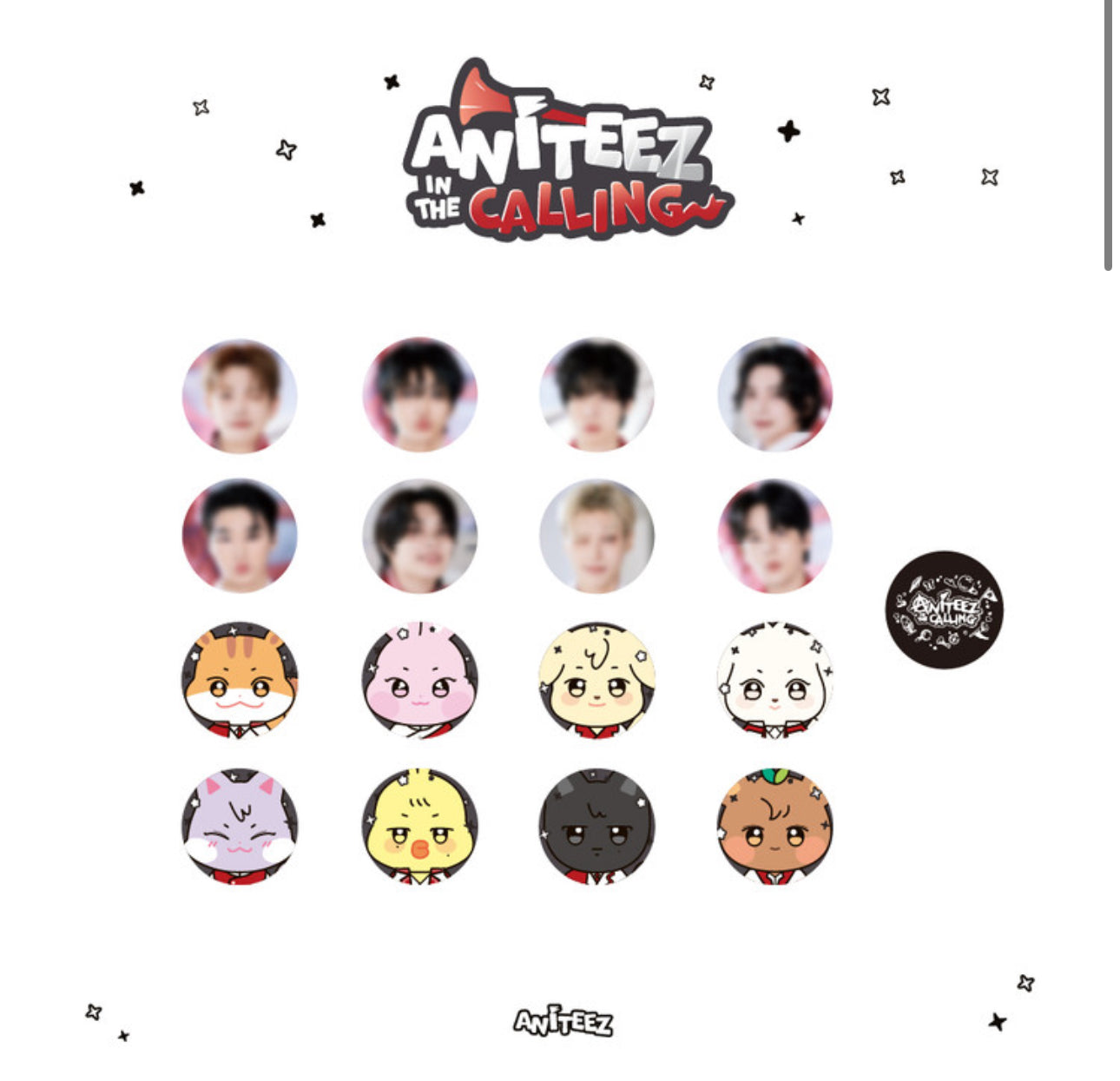 ATEEZ - [ANITEEZ IN THE CALLING] MD [RANDOM] CAN BADGE