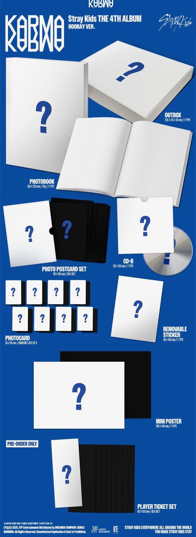 [Pre-Order: August Release] Stray Kids 4th Album: Karma [Ceremony/ Hooray Version]