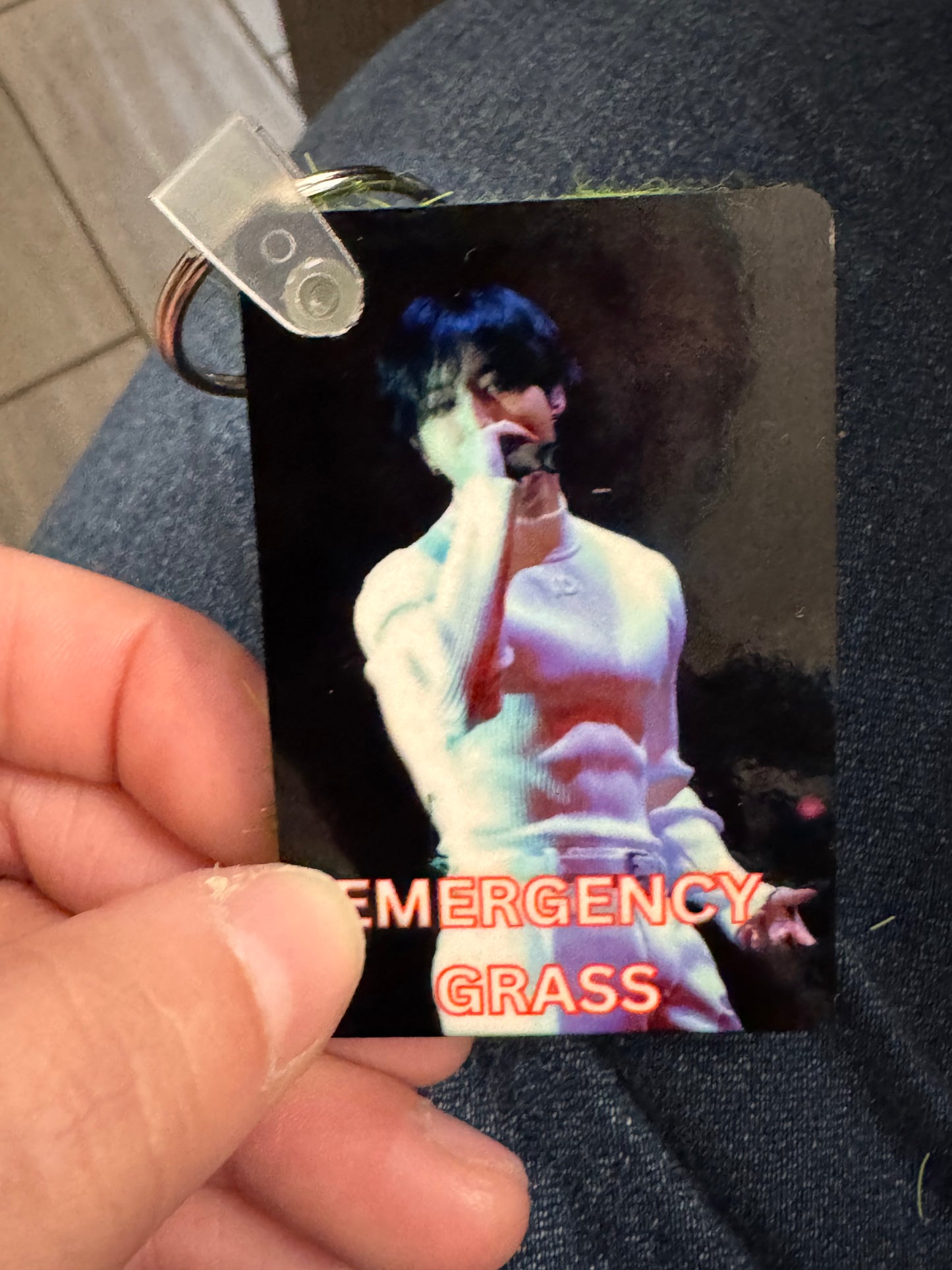 Emergency Grass Keychain