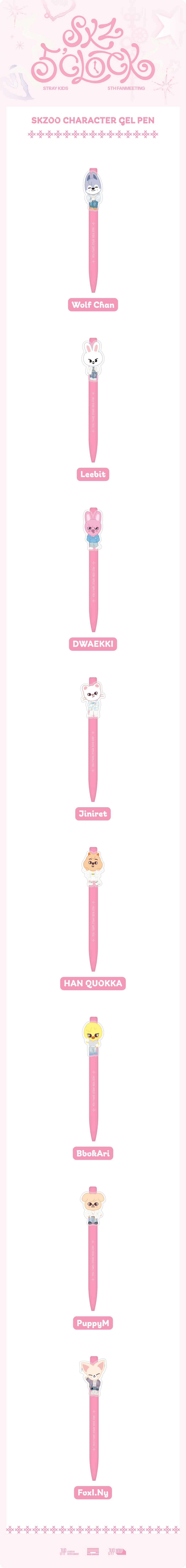 [PRE-ORDER] [Ships in May] Stray Kids SKZOO CHARACTER GEL PEN SKZ 5’CLOCK
