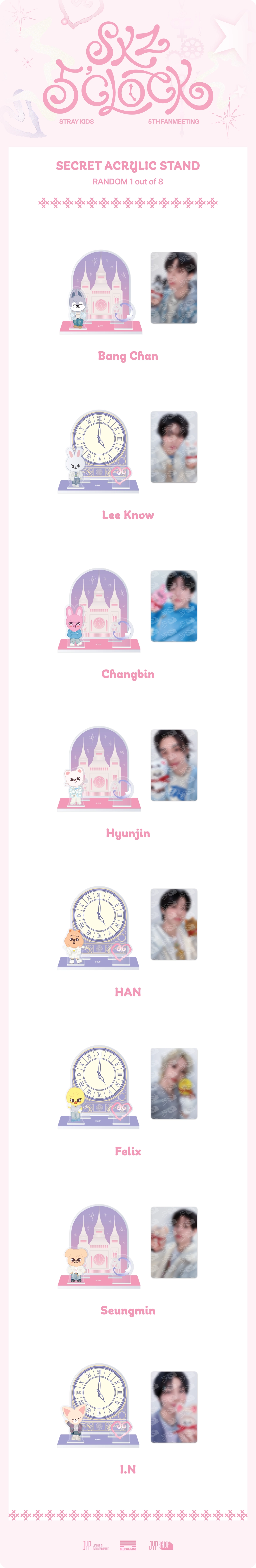 Stray Kids - [SKZ 5'CLOCK] MD SECRET ACRYLIC STAND- Random