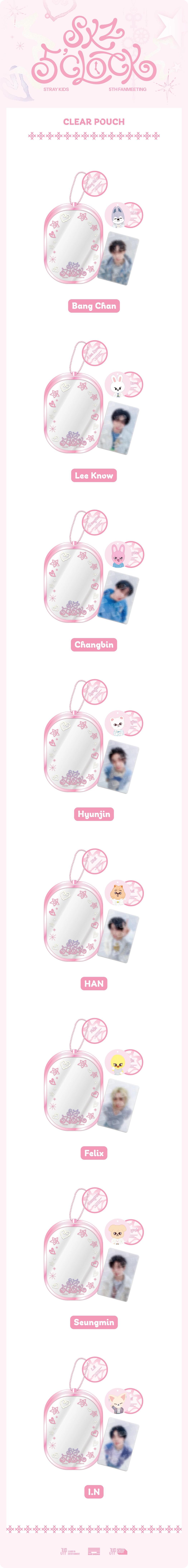 Stray Kids - [SKZ 5'CLOCK] MD CLEAR POUCH