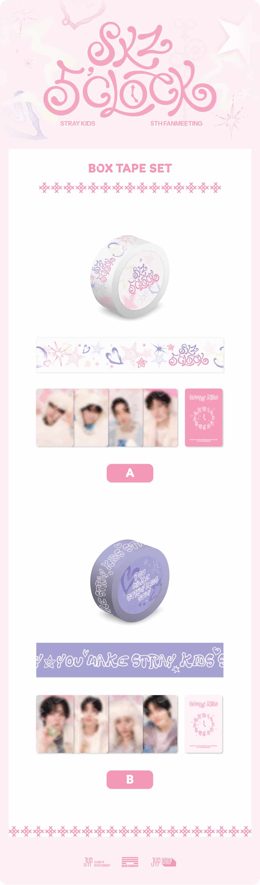 Stray Kids BOX TAPE SET SKZ 5’CLOCK