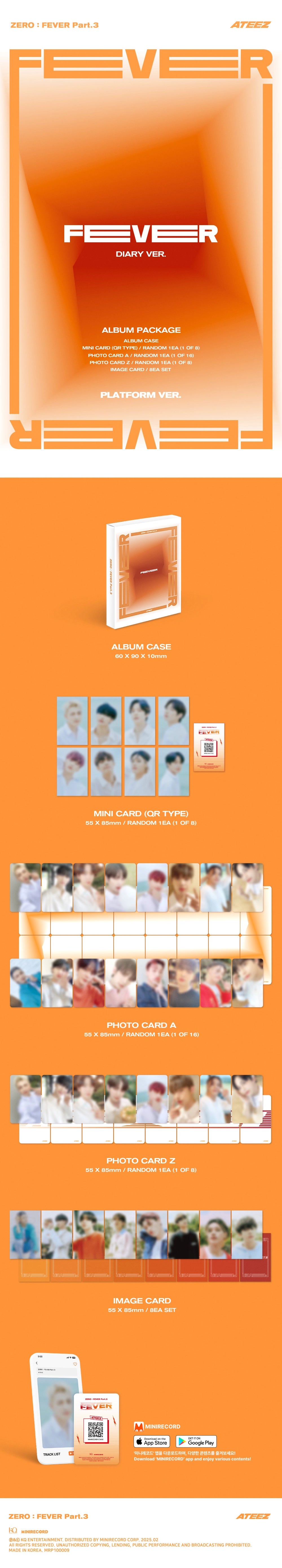 (POB)(PRE-ORDER) ATEEZ - [ZERO : FEVER Part.3] (Platform Ver.)